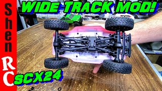 Axial SCX24 Deadbolt WIDE TRACK mod [upl. by Clyde]