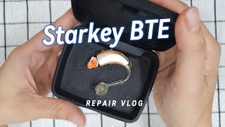 BTE Hearing Aid Tubing Replacement  Audiologist Vlog [upl. by Aggy]