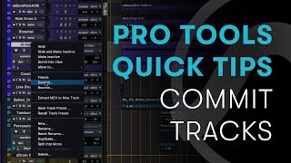 Pro Tools Quick Tips Commit Tracks [upl. by Aynnek]