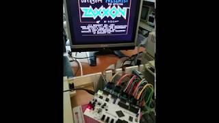 MCL65 6502 FPGA core running Zaxxon on Apple II [upl. by Anelahs]