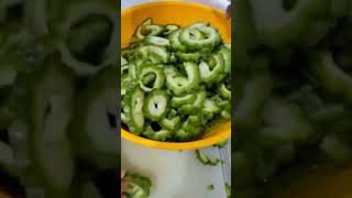 Cutting Bitter Melon Vegetable [upl. by Rilda]