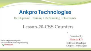 CSS Lesson 20  CSS Counters [upl. by Edahc]