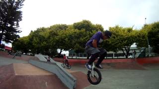 EXTREME UNICYCLE TRICKS  Street Unicycling  Chris Huriwai [upl. by Onileva]