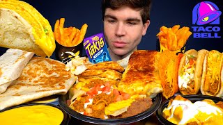 ASMR TACO BELL MUKBANG CHEESE BURRITOS CRUNCHWRAP CHALUPA NACHOS FRIES QUESADILLA  WITH CHEESE [upl. by Joe]