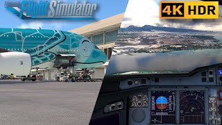 MSFS2020  FBW A380  Landing in Honolulu PHNL  4K HDR 60 FPS [upl. by Deeas330]