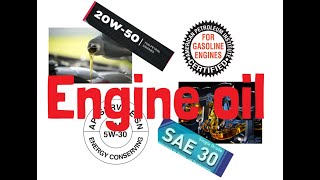 Engine oil SAE rating API rating [upl. by Noreen468]