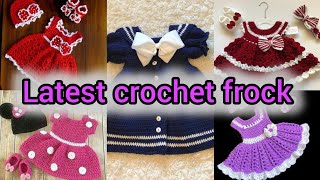 Latest crochet frock design 2024💃  beautiful crochet frock design ideas 👗 [upl. by Marna248]