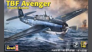 148 Revell Monogram TBF Avenger Full Build Both Decale Versions [upl. by Rodger]