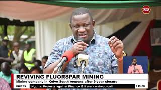 Fluorspar mining company in Keiyo South reopens after 9year closure [upl. by Telrahc]