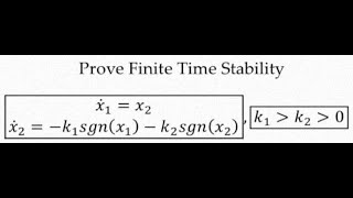 Finite Time Stability [upl. by Sands]