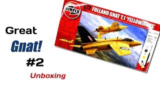 Great Gnat 2  Unboxing the 172 Scale Folland Gnat T1 Yellowjack from Airfix [upl. by Haim]