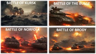 10 Largest and Greatest TANK BATTLES in History [upl. by Odlanyer]