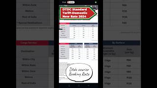 DTDC New Rate TariffDomestic 2024 Courier Book DTDC Office [upl. by Roxi]