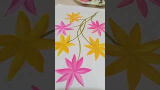 কাগজে আকা প্রিন্ট handprinting art handprint [upl. by Suneya79]