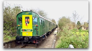 THE HASTINGS DIESELS LTD 7 COACH COGLOAD CLIMBER RAILTOUR RACES THROUGH TEMPLECOMBE STATION 6424 [upl. by Leahci]