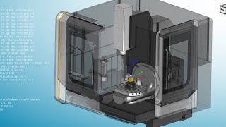 Project vericut DMU 50 siemens840D with toolchange efffect support cycle800 tested by Hypermillpost [upl. by Eimilb807]