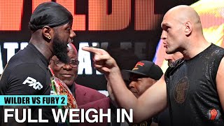 DEONTAY WILDER VS TYSON FURY 2  FULL WEIGH IN amp FACE OFF VIDEO [upl. by Veleda]