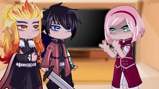 Hashiras React To Sakura Haruno As Mitsuris Sister  Demon Slayer  Gacha Club [upl. by Eile485]