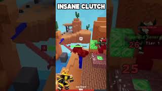 THE BEST ELEKTRA CLUTCH IN ROBLOX BEDWARS roblox shorts [upl. by Nylzaj]