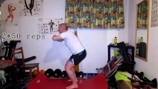 Convict Conditioning  half squats  step 4 progression [upl. by Goodwin]