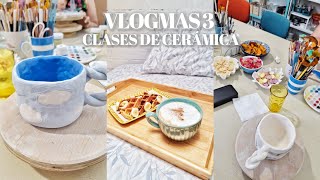 VLOGMAS 3 🎄🎅🏻 Clases de cerámica ✨️ esmaltando mis piezas 🍃 [upl. by Akinehc]