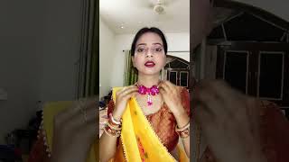 radha rani inspired makeup tutorial ❤️ janmastami specialradharani radhakrishna ytshort makeup [upl. by Mlawsky]