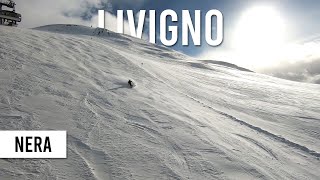 Livigno Ski Guide Mottolino  Monte della Neve  Nera black piste 3 [upl. by Shinberg]