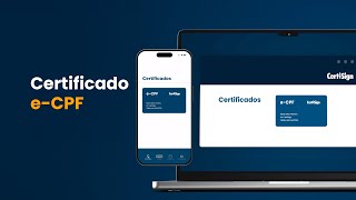 eCPF CertiSign conheça o melhor certificado digital  CertiSign [upl. by Hulton]