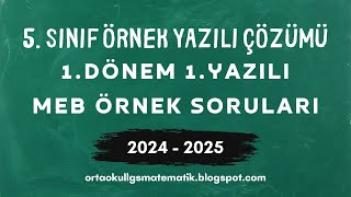 5 SINIF ÖRNEK YAZILI MEB ÖRNEK YAZILI [upl. by Levison504]