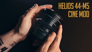 Helios 44M5 Cine Mod  Anamorphic Declicked Manual Aperture [upl. by Tlaw696]