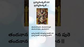 Brahma Mokate Para Brahmamokkate annamayya venkateswara ttd tirumala tirupati youtubeshorts [upl. by Naujid]