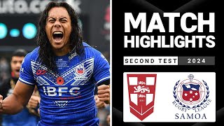 England v Toa Samoa  2nd International Test  Match Highlights [upl. by Aneryc]