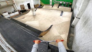 RIDING EPIC HALF PIPE AT INDOOR SKATEPARK [upl. by Ajat183]