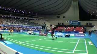 Simon SANTOSO （INA）VS Taufik HIDAYAT（INA） [upl. by Ejroj]