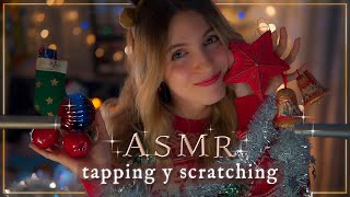 ASMR TAPPING y SCRATCHING en adornos Navideños 🎄 🎁  1 HORA [upl. by Massingill]