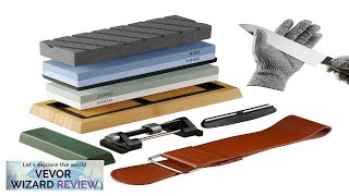 VEVOR Whetstone Knife Sharpening Kit 2 DualSided Grit Whetstones 4001000 30008000 10PCS Review [upl. by Gaskill]