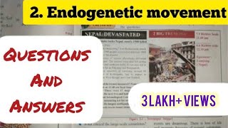 9th Std  Geography  chapter 2 Endogenetic movements questions answers exercise from textbook [upl. by Marve]