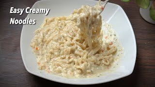 Easy Creamy Noodles Recipe  Creamy Ramen Without Cream and Cheese [upl. by Rex]