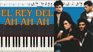 Arena Hash  El Rey del Ah Ah Ah  Piano Tutorial  Midi [upl. by Lyontine368]