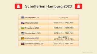 Schulferien Hamburg 2023 [upl. by Ginsberg258]