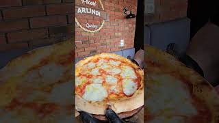 Pizza con Fiori di latte Pizzeri Arlindi  food pizza arlindi italy [upl. by Aivatnohs756]