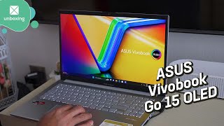 ¡LAPTOP CON PANTALLA OLED Asus Vivobook Go 15 OLED  Unboxing en español [upl. by Schach558]