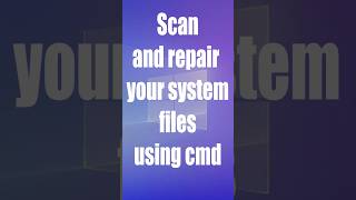 💻 CMD Trick Scan and repair your system files using cmd cmdtricks cmd pc [upl. by Koah441]