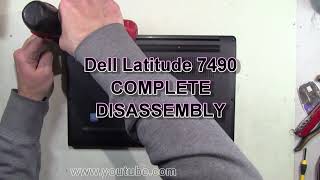 Dell Latitude 7490 How To Complete Take Apart Full Disassembly Nothing Left [upl. by Cirdek]