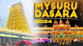 🔥Mysuru Dasara 2024  💡🚨Palace Lighting🚨💡 and Chamundi Hills  No fuel [upl. by Lletnwahs]