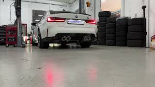 Eisenmann Exhaust BMW G80 M3 Racing CatBack System [upl. by Vullo]