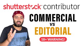 Commercial vs Editorial  Shutterstock Contributor  Urdu  Hindi [upl. by Namyw]