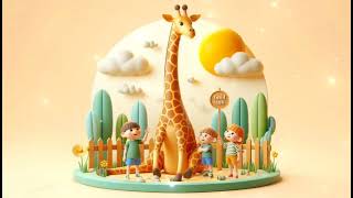 quotTall Tall Giraffe  Fun Cartoon Nursery Kids Music Songquot with lyrics 2 [upl. by Garcia]