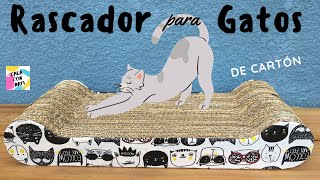 Cómo hacer un RASCADOR PARA GATOS casero CON CARTÓN  DIY FÁCIL  Manualidades para mascotas [upl. by Eirena]