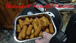 BlumenkohlKartoffel Kroketten mit Beilage  Der Grilljunky 486 [upl. by Karlie92]